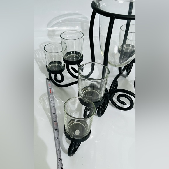 Vintage Wrought Iron Votive Candle With Vase Centerpiece NEW - Picture 11 of 16